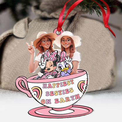 Happiest Besties On Earth - Personalized Bestie Ornament