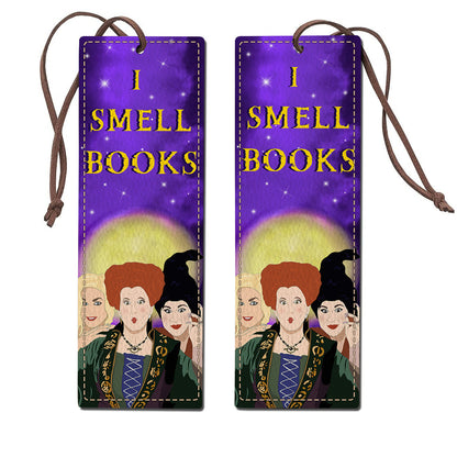 I Smell Books Three Witches Leather Bookmark