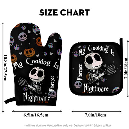 My Cooking Is Nightmare - Personalized Nightmare Oven Mitts & Pot Holder Set