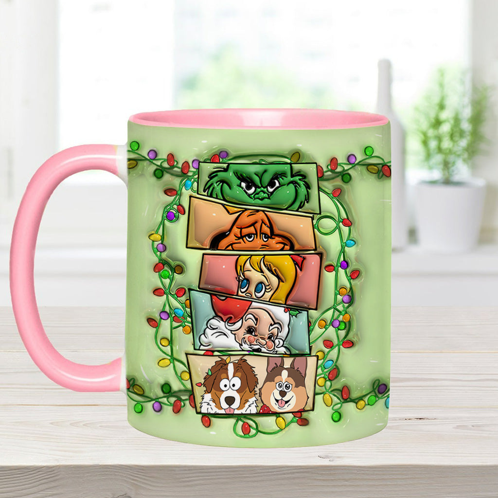 Green Squad With Dog Cat - Personalized Dog Accent Mug