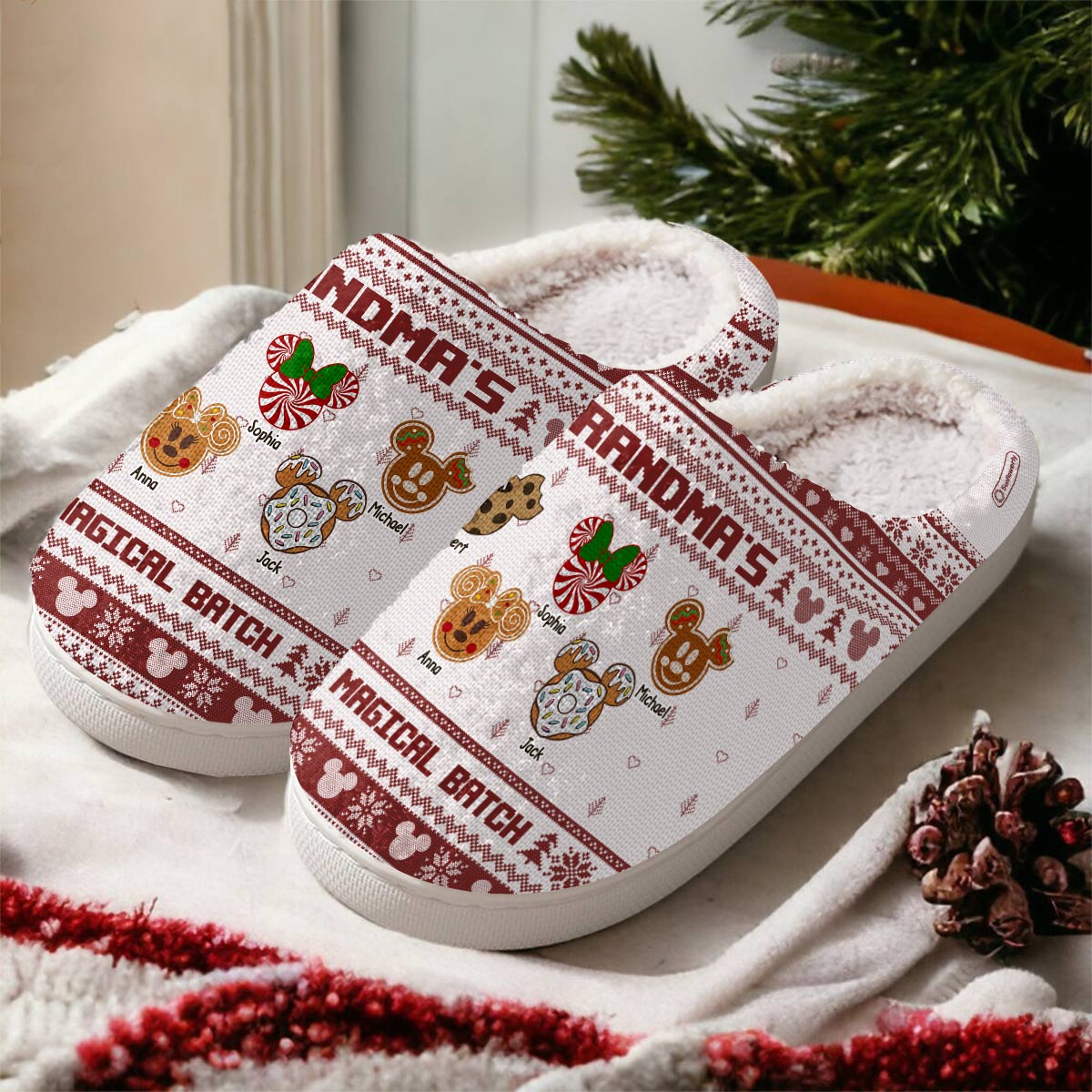 Grandma’s Magical Batch - Personalized Grandma Slippers