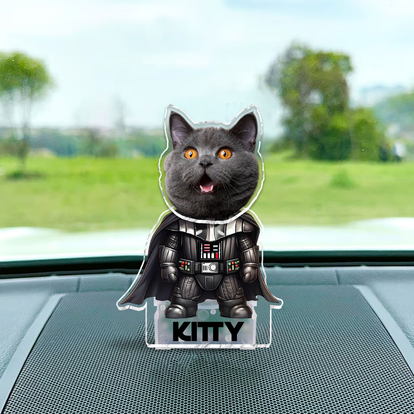 The Force Is Strong With This Cat Dog - Personalized Cat Custom Shaking Head