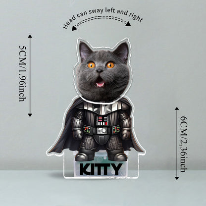 The Force Is Strong With This Cat Dog - Personalized Cat Custom Shaking Head