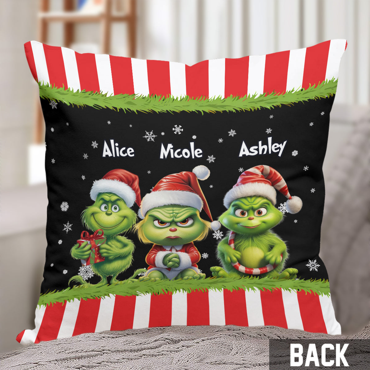 My Grandkids Stole My Heart - Personalized Grandma Throw Pillow