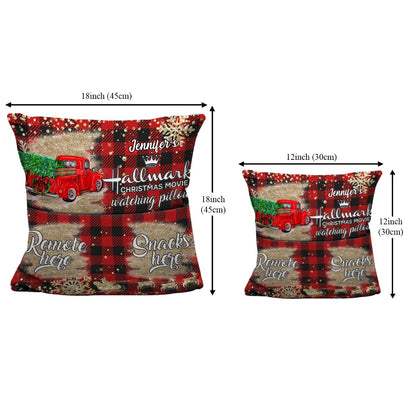 Christmas Movie Watching Pillow - Personalized Film Pocket Pillow