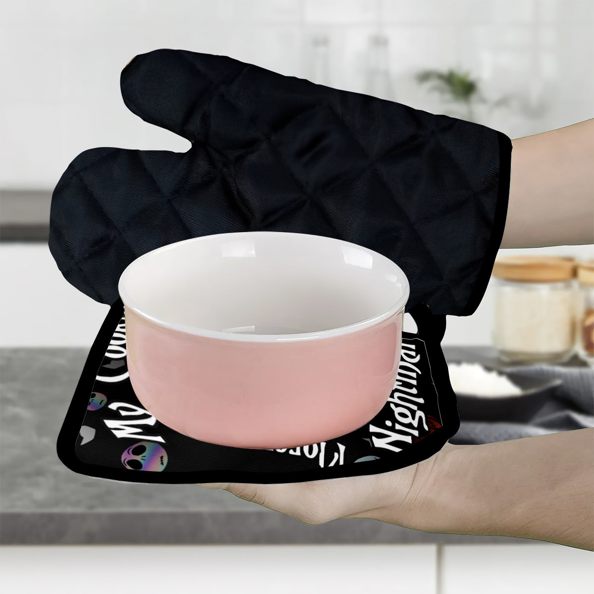 My Cooking Is Nightmare - Personalized Nightmare Oven Mitts & Pot Holder Set