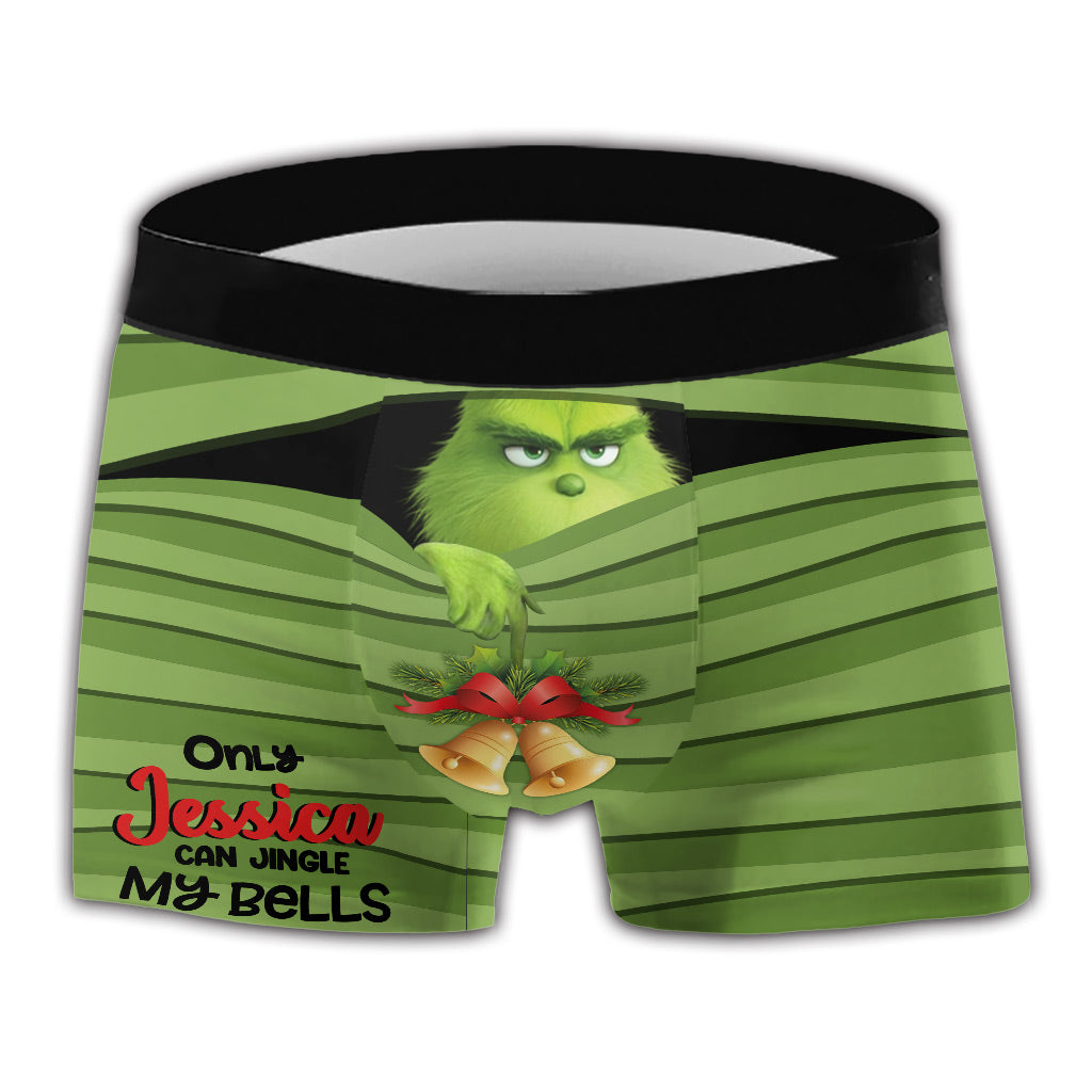 Jing These Bells - Personalized Couple Men Boxer Briefs