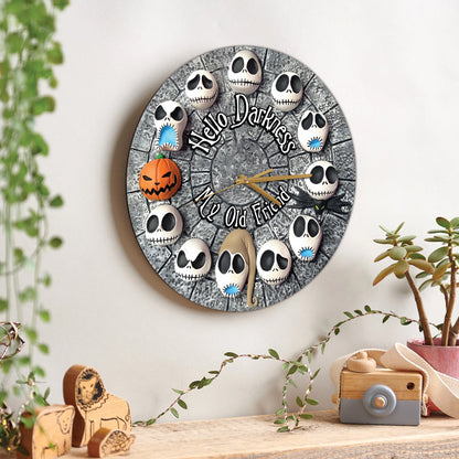 Hello Darkness My Old Friend 3D Effect - Nightmare Wall Clock