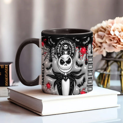 Spooky Skeleton - Personalized Nightmare Accent Mug