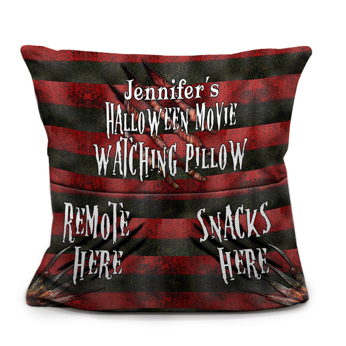 Halloween Movie Watching Pillow - Personalized  Pocket Pillow