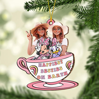 Happiest Besties On Earth - Personalized Bestie Ornament