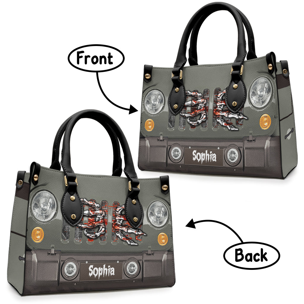 Spooky Car - Personalized Car Leather Handbag