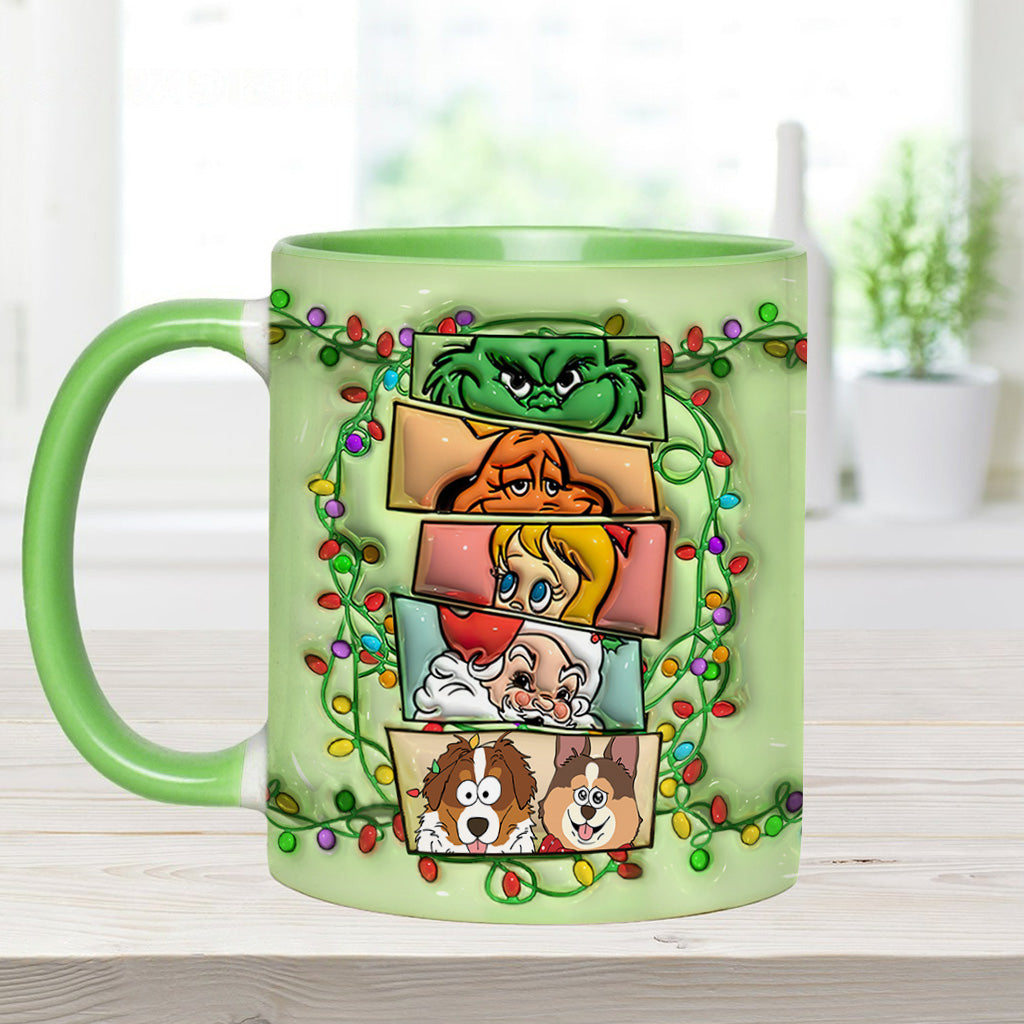 Green Squad With Dog Cat - Personalized Dog Accent Mug