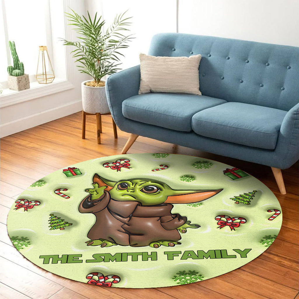 The Child - Personalized The Force Round Rug