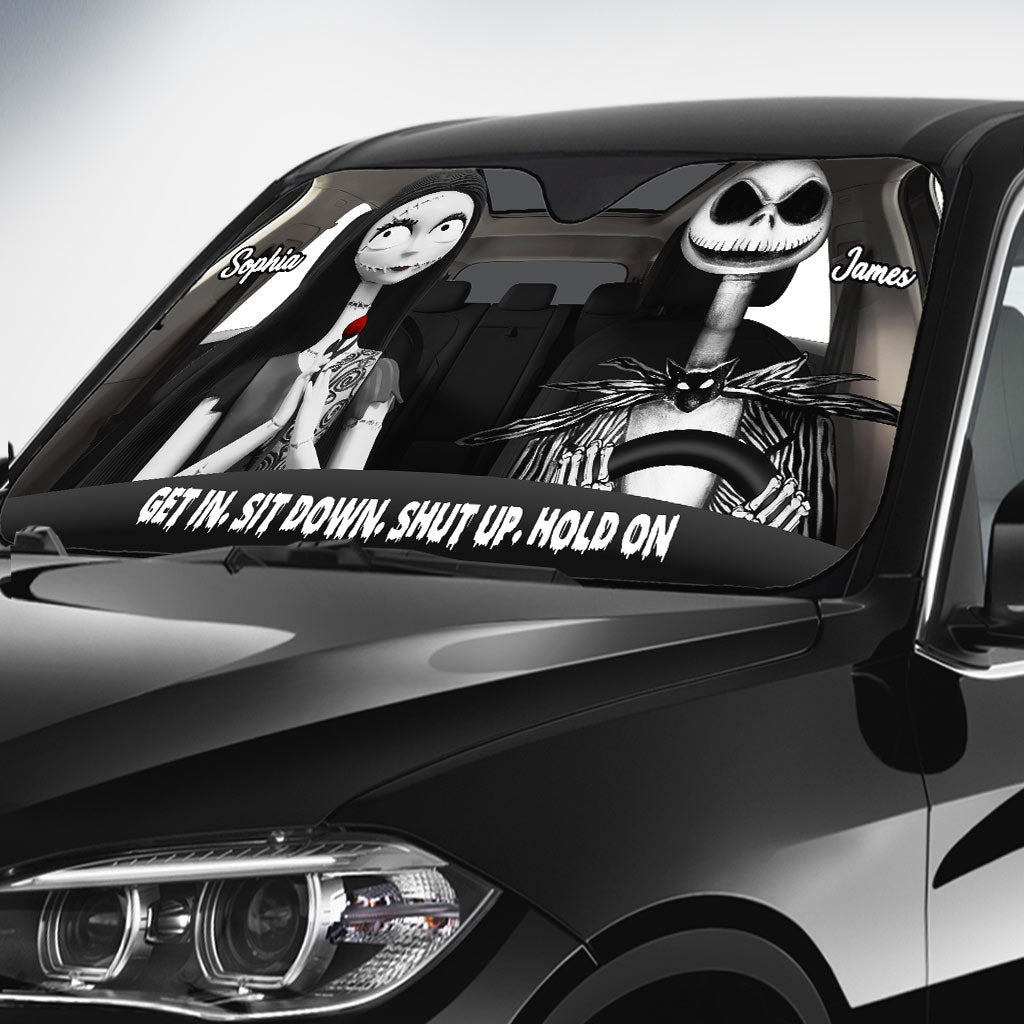 Get In Sit Down - Personalized Nightmare Car Sunshade