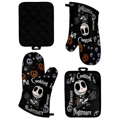 My Cooking Is Nightmare - Personalized Nightmare Oven Mitts & Pot Holder Set