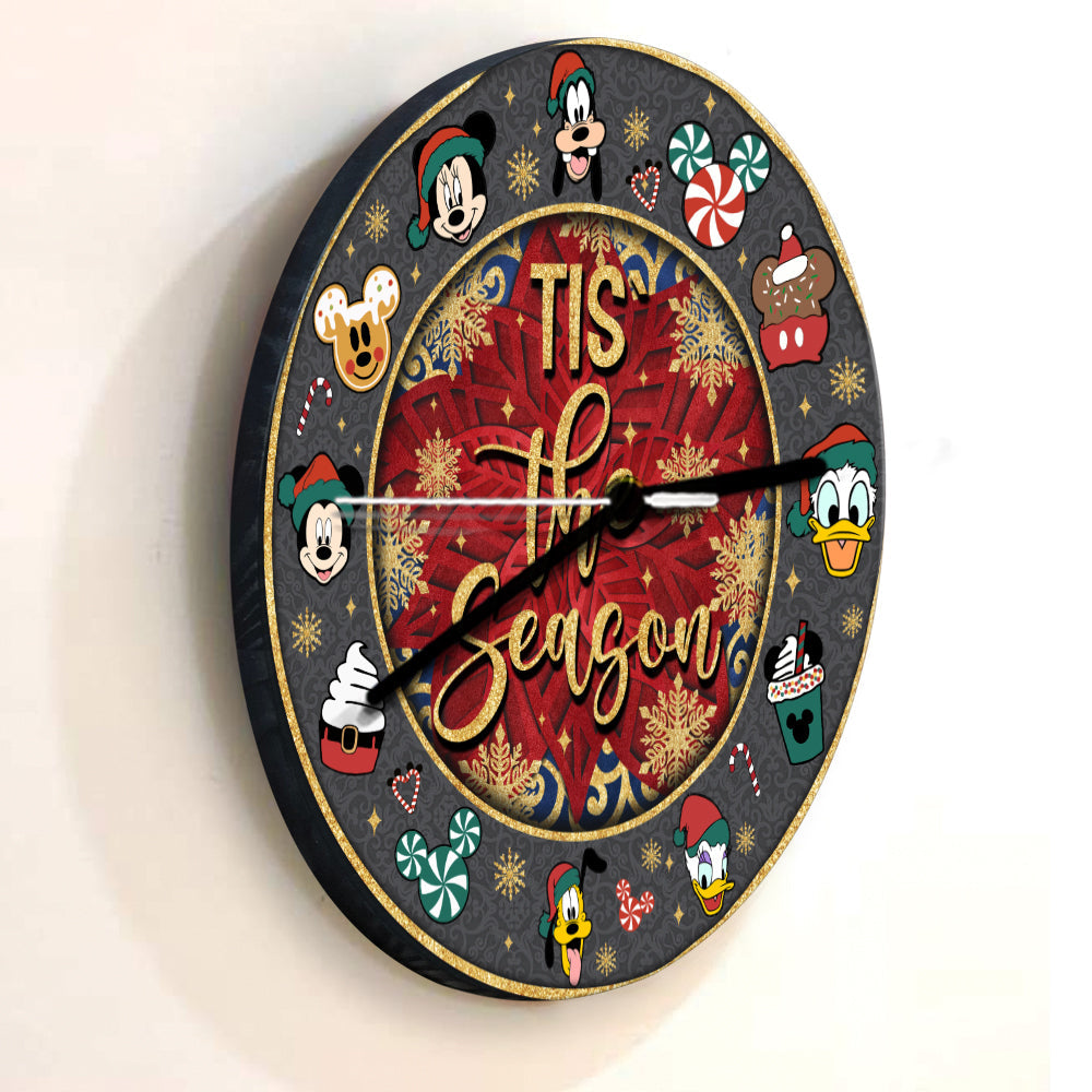 Tis' The Season - Mouse Wall Clock