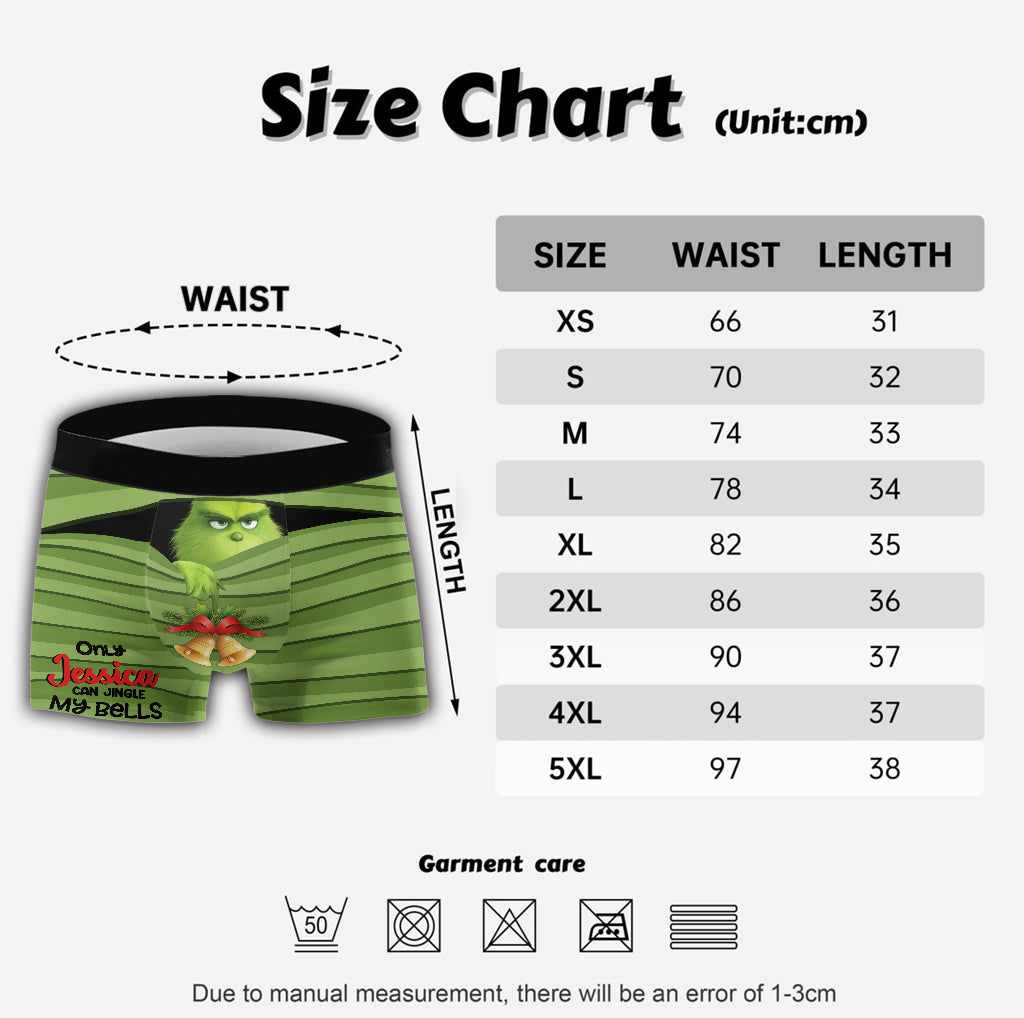 Jing These Bells - Personalized Couple Men Boxer Briefs