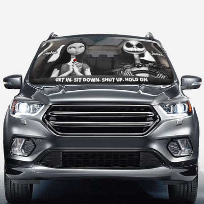 Get In Sit Down - Personalized Nightmare Car Sunshade