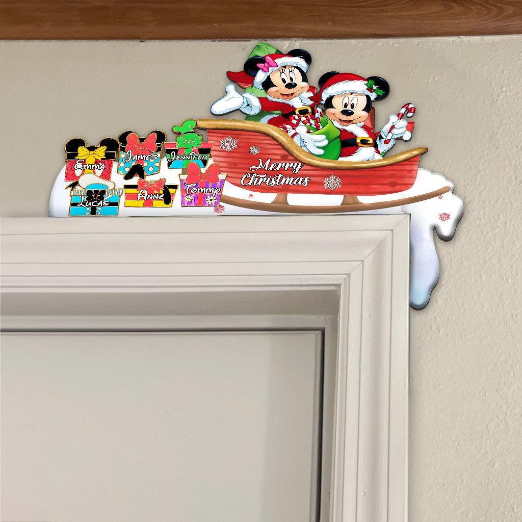 Merry Christmas - Personalized Mouse Door Frame Decoration