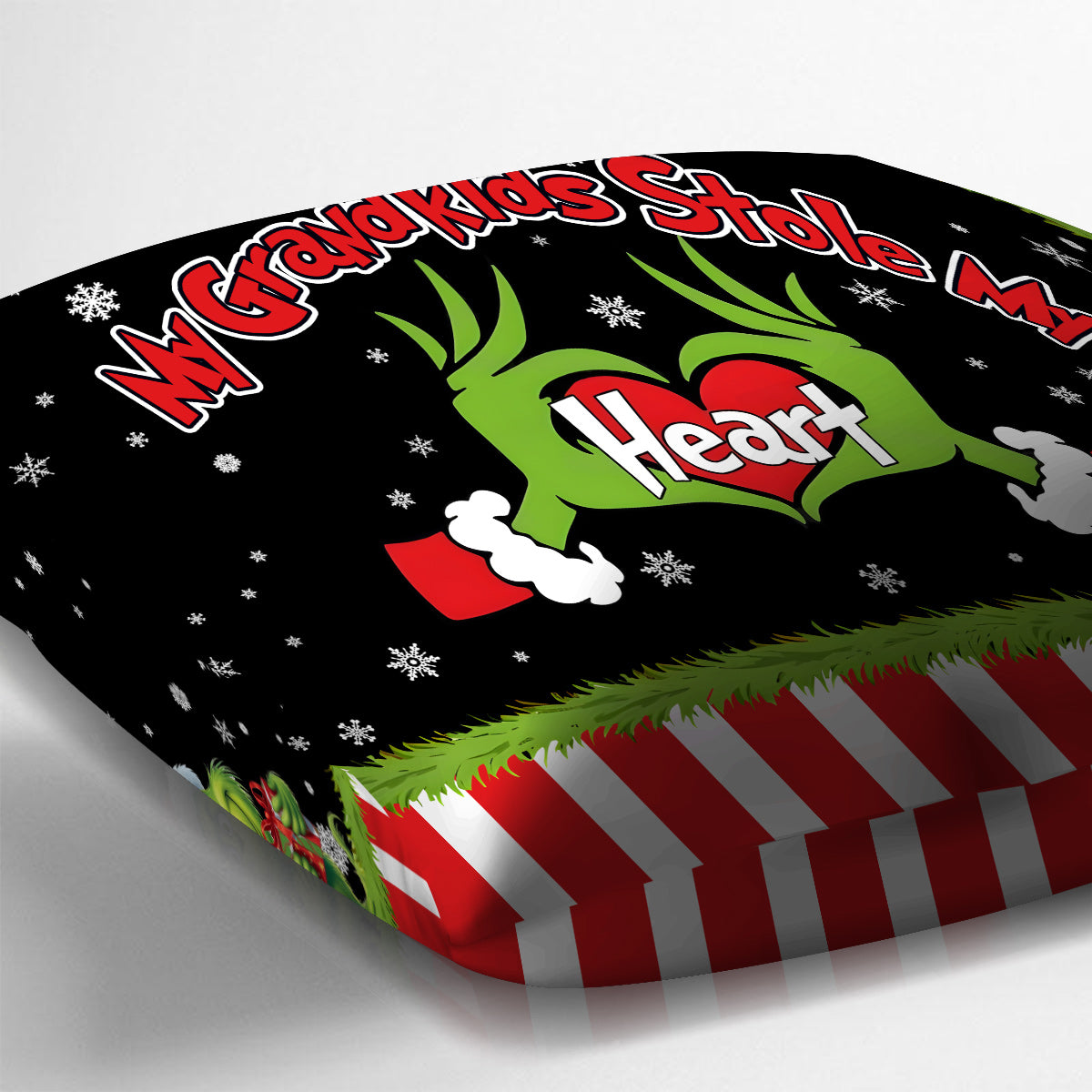 My Grandkids Stole My Heart - Personalized Grandma Throw Pillow