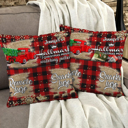 Christmas Movie Watching Pillow - Personalized Film Pocket Pillow