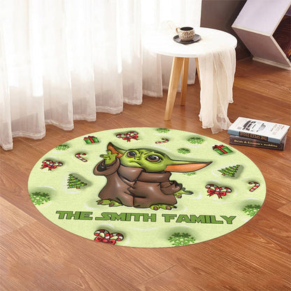 The Child - Personalized The Force Round Rug