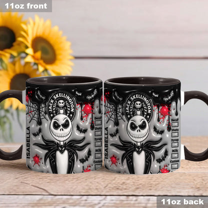 Spooky Skeleton - Personalized Nightmare Accent Mug