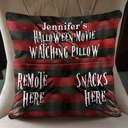 Halloween Movie Watching Pillow - Personalized  Pocket Pillow