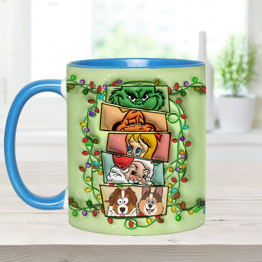 Green Squad With Dog Cat - Personalized Dog Accent Mug