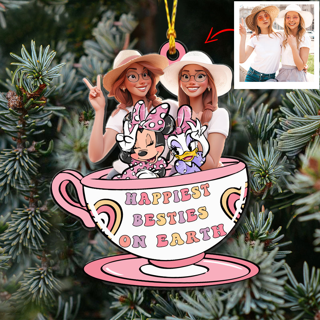 Happiest Besties On Earth - Personalized Bestie Ornament