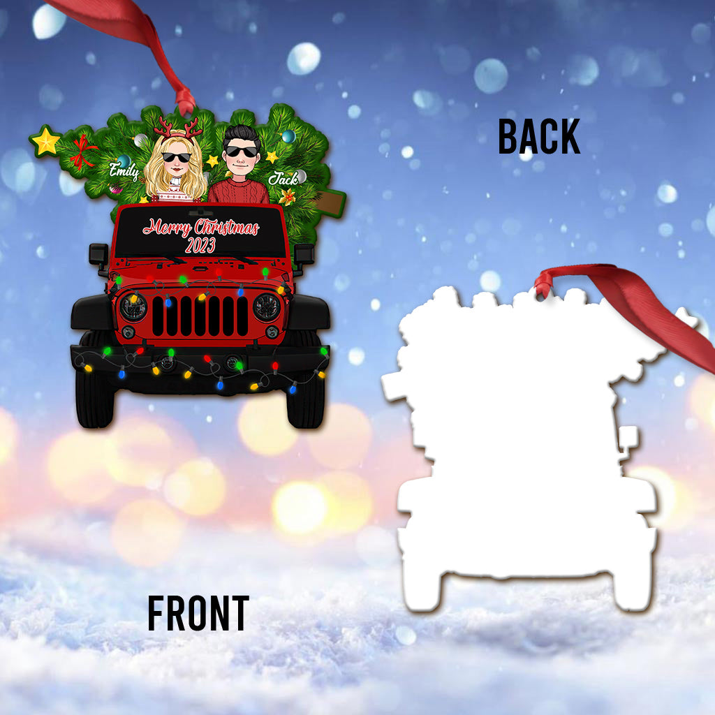 Happy Couple - Personalized Couple One-sided Ornament