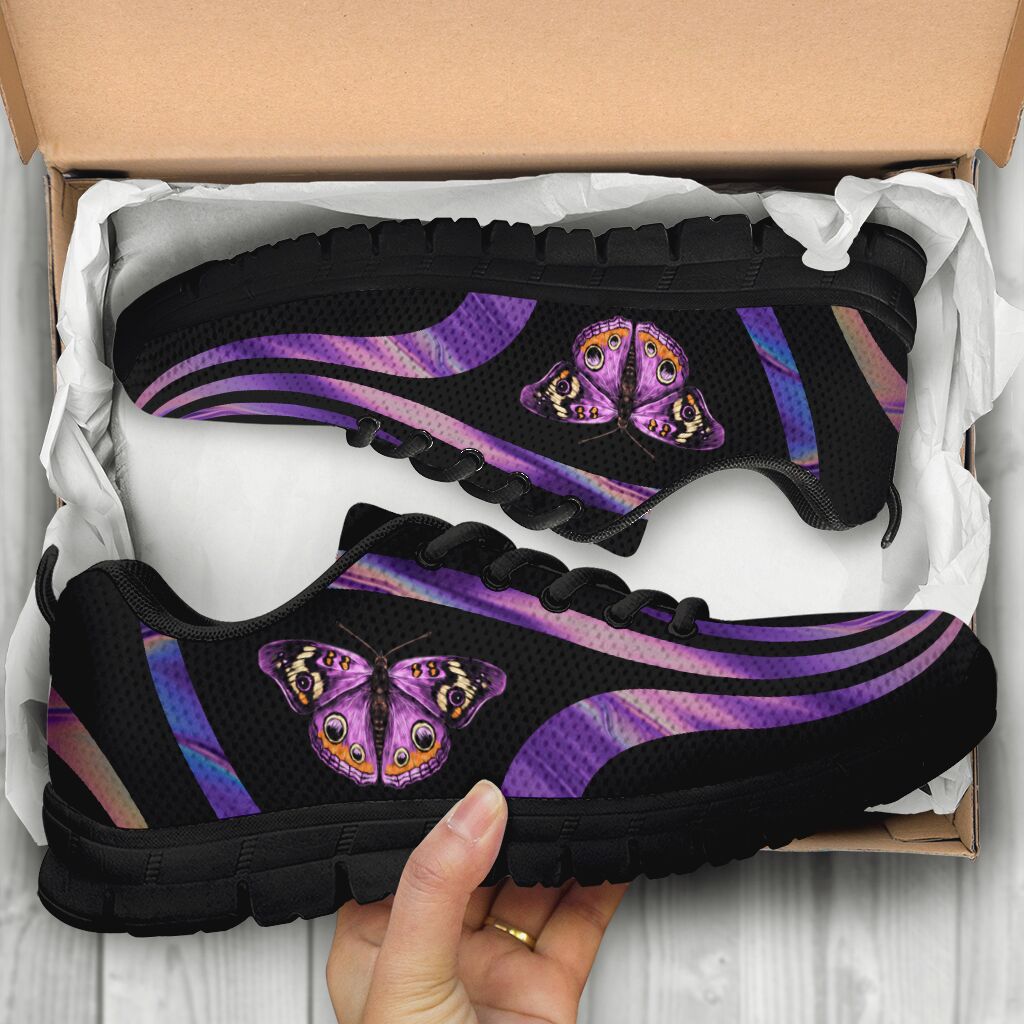 Purple Butterfly Butterfly Sneakers 0622