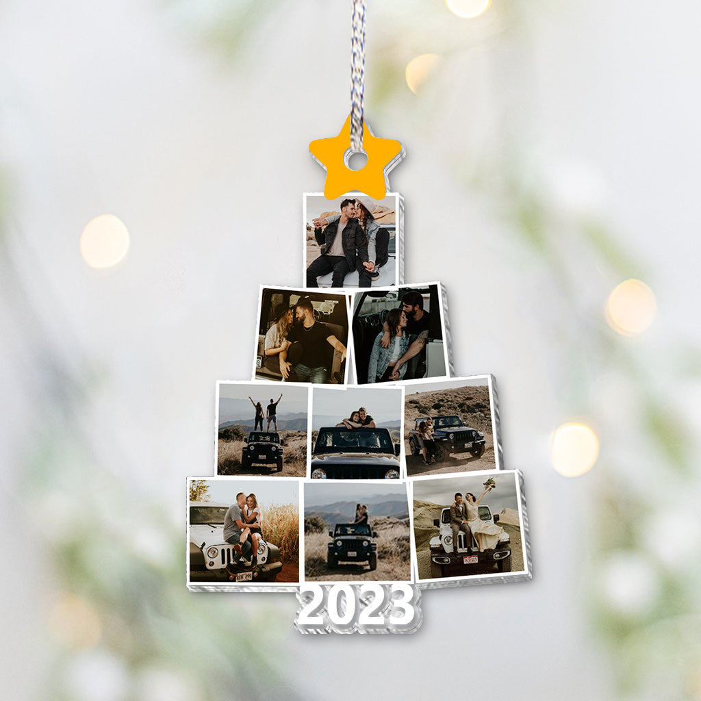 Photo Christmas Tree - Personalized Car Transparent Ornament