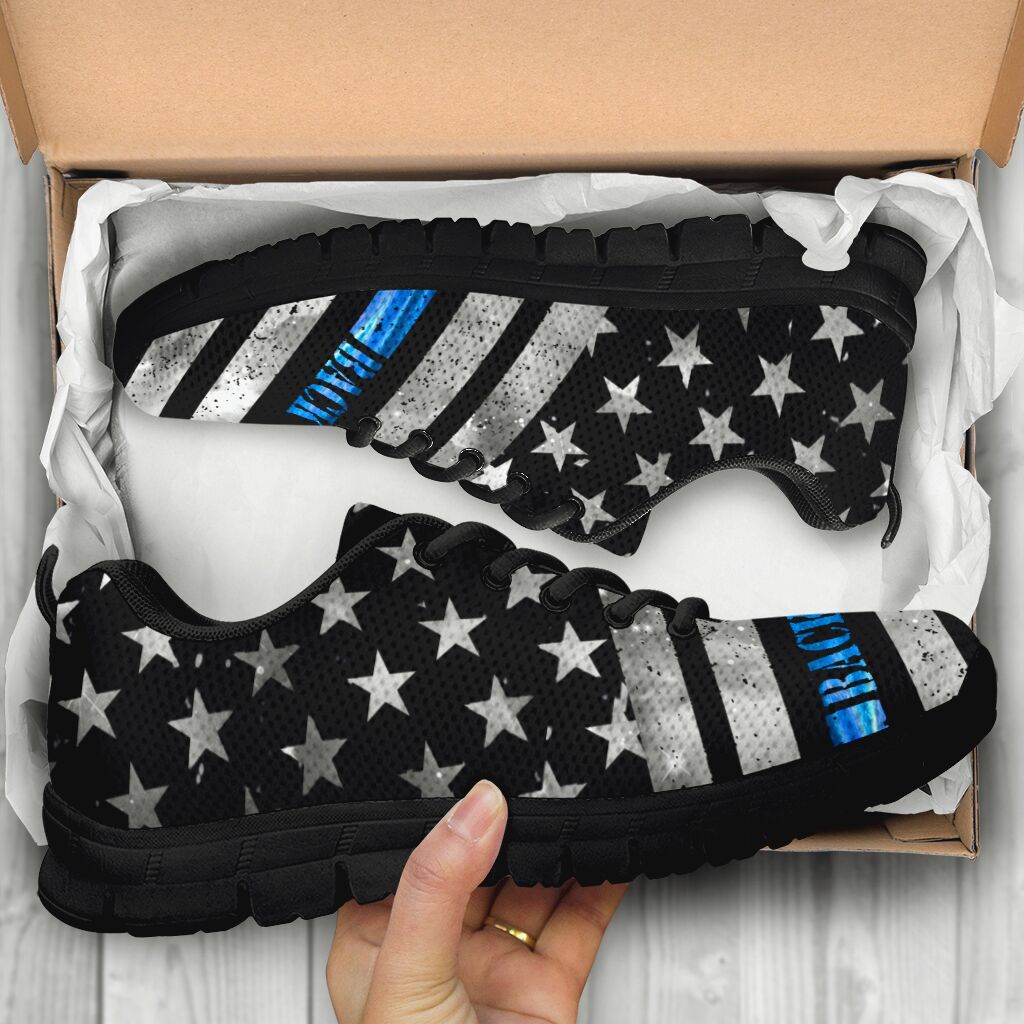 Police American Flag Police Officer Sneakers 0622