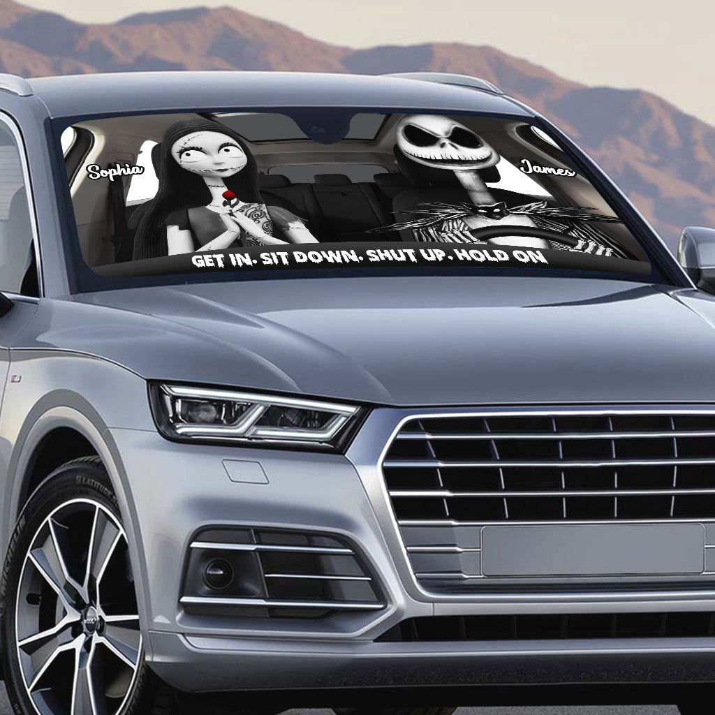 Get In Sit Down - Personalized Nightmare Car Sunshade