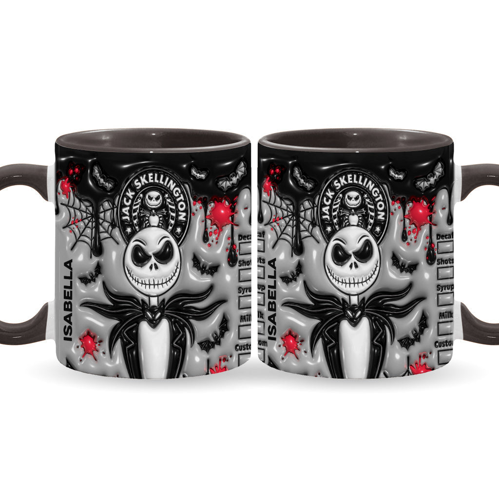 Spooky Skeleton - Personalized Nightmare Accent Mug