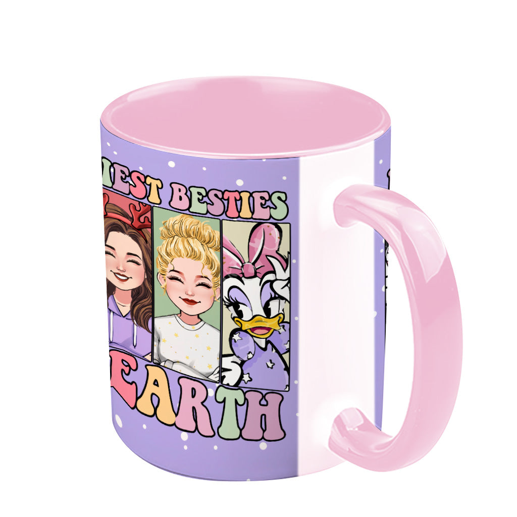 Happiest Besties On Earth - Personalized Bestie Accent Mug