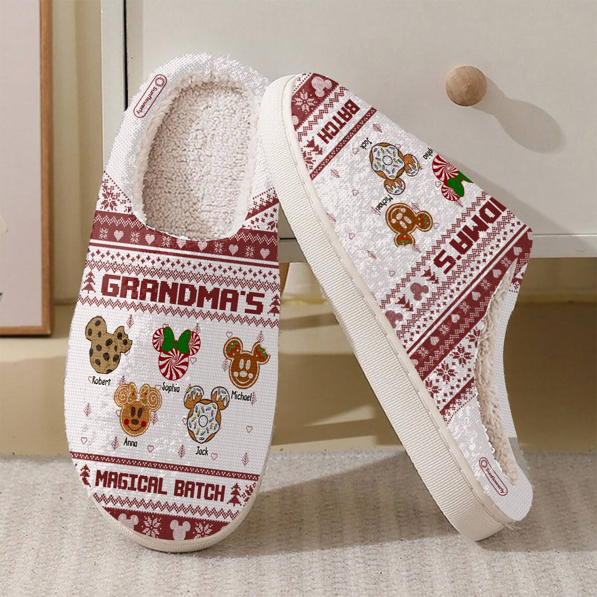 Grandma’s Magical Batch - Personalized Grandma Slippers