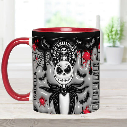 Spooky Skeleton - Personalized Nightmare Accent Mug