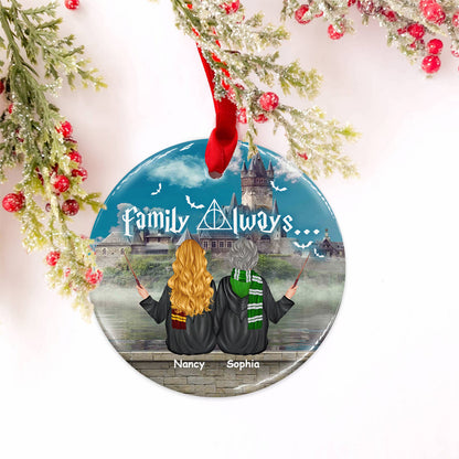 Always Wizard - Personalized The Magic World Ceramic Circle Ornament