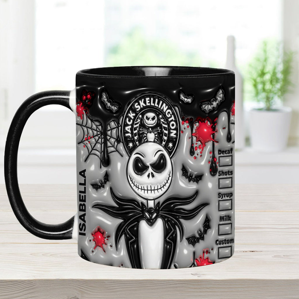 Spooky Skeleton - Personalized Nightmare Accent Mug