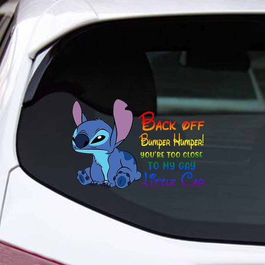 Back Off Bumper Humper - LGBT Support Decal Full