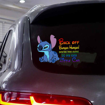 Back Off Bumper Humper - LGBT Support Decal Full