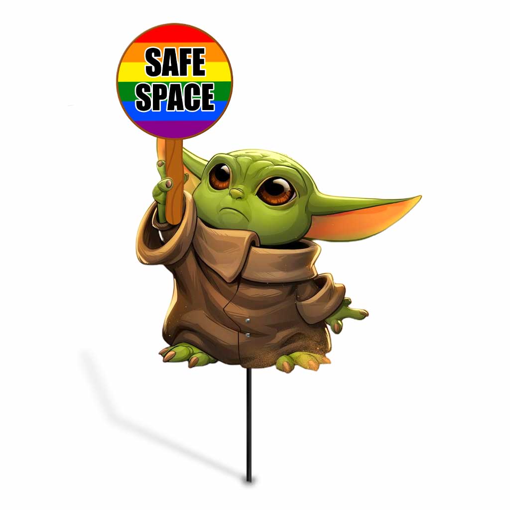 Safe Space - Personalized LGBT Support Metal Garden Art