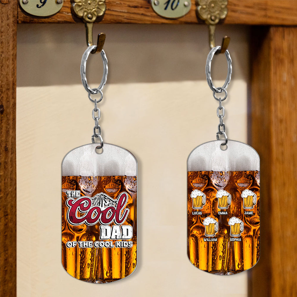 The Cool Dad - Personalized Father Stainless Steel Keychain