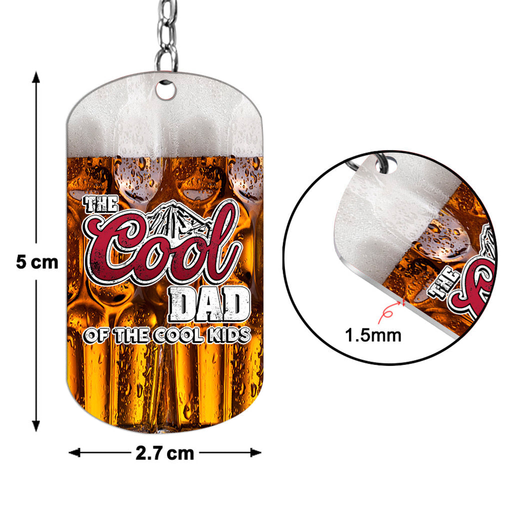 The Cool Dad - Personalized Father Stainless Steel Keychain