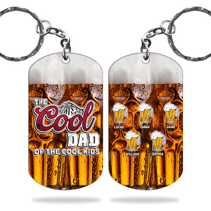 The Cool Dad - Personalized Father Stainless Steel Keychain