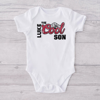 The Cool Dad - Personalized Father T-shirt And Baby Onesie