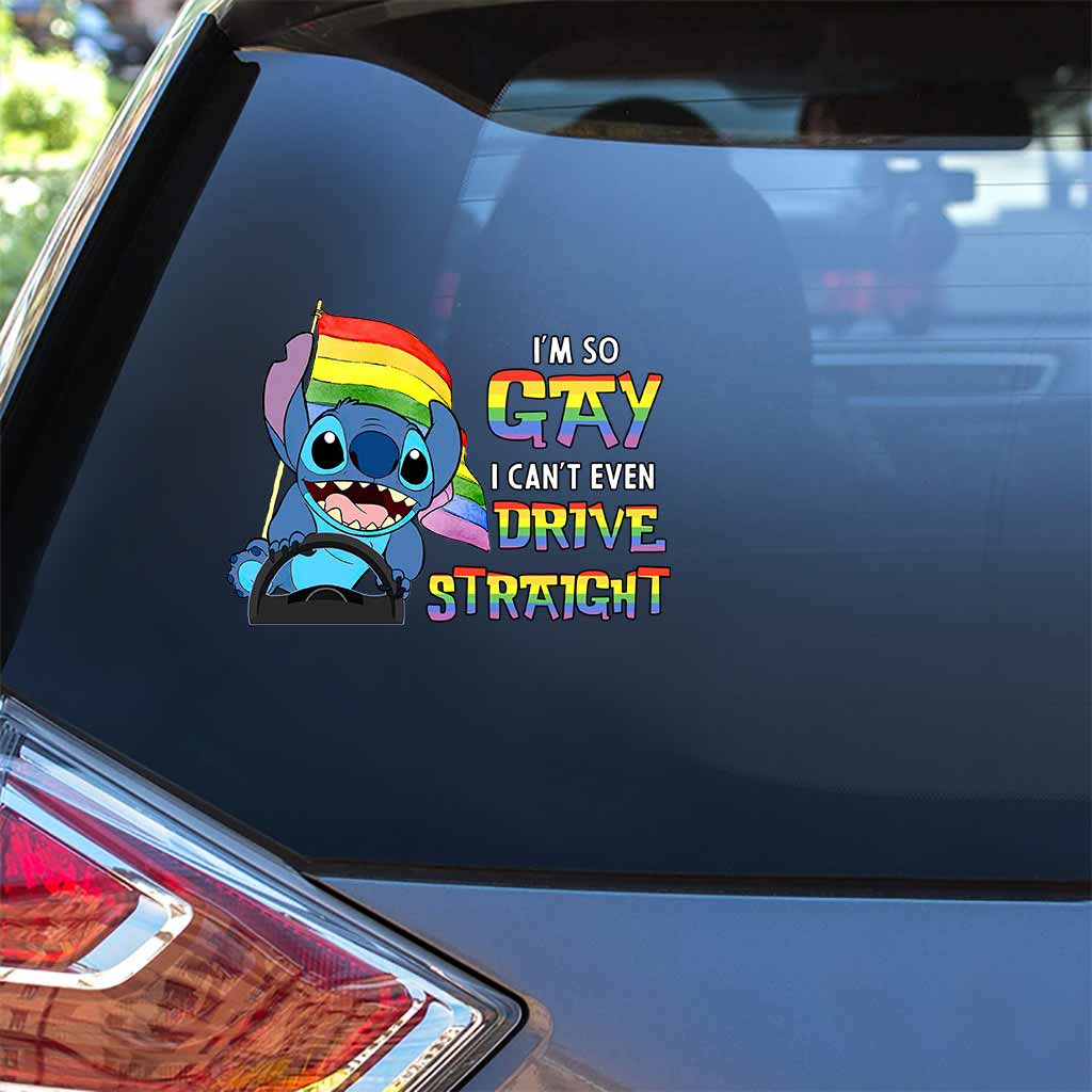 I'm So Gay I Can't Even Drive Straight - LGBT Support Decal Full